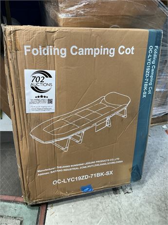 Portable Folding Bed with Cushion and Pillow, Camping Cot for Adults with MSRP: $169.99 -