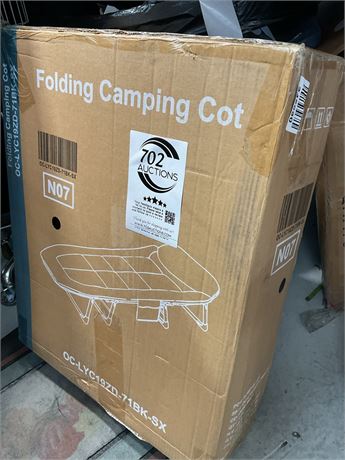 Gianna Folding Camping Bed, Adjustable Camping Cot with Mattress for Patio or MSRP: $120.0 - NOTES: Portable Folding Camping Cot OC-LYC19ZD-71