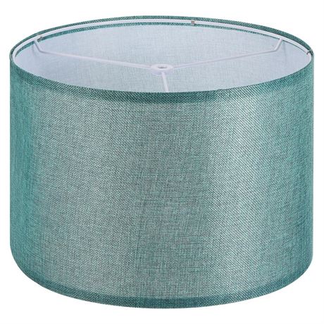 TEAL-PATIKIL Drum Lamp Shades, 13"x13"x9" Linen Round Lamp Shade for Table Lamps Easy Assembly Lampshade for Table Lamps Floor Lamps Bedside