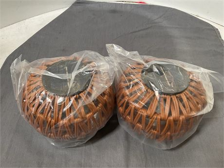 2 Solar Lanterns_ Wicker